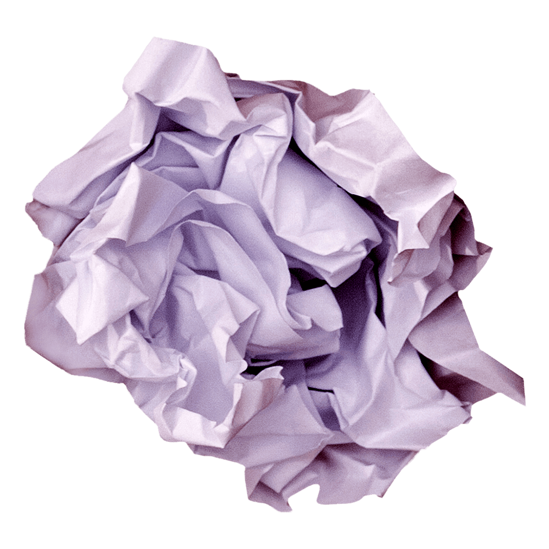 Transparent Crumpled Blank Paper with Subtle Shadows