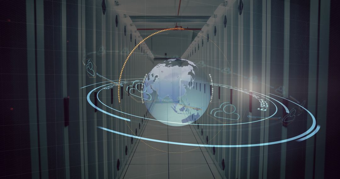 Digital Globe with Futuristic Data and Connectivity Concepts