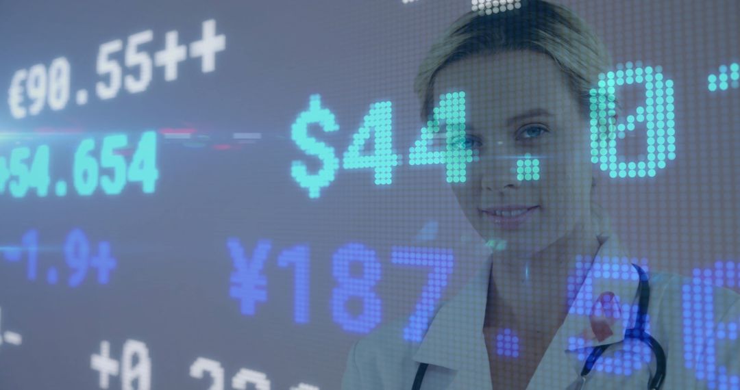 Female Doctor Interpreted with Global Financial Data Power