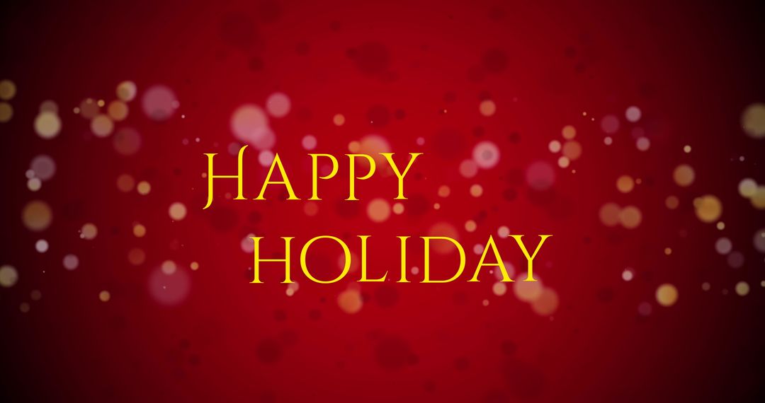 Festive Christmas Greeting with Bokeh Lights on Red