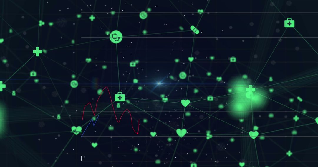 Digital Data Network in Financial Abstract Background