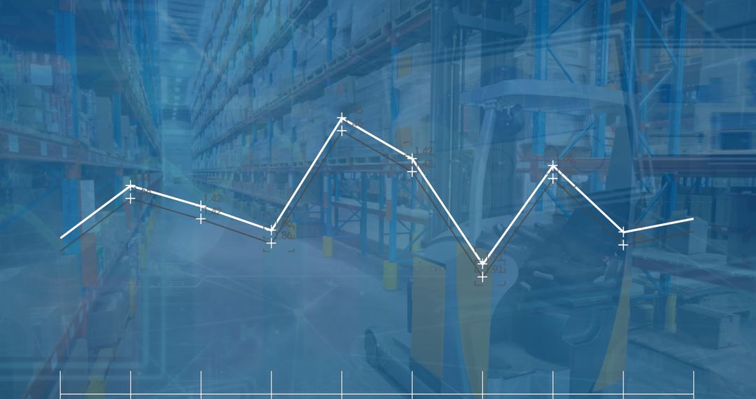 Digital Graph Overlay of Fluctuating Warehouse Inventory Levels