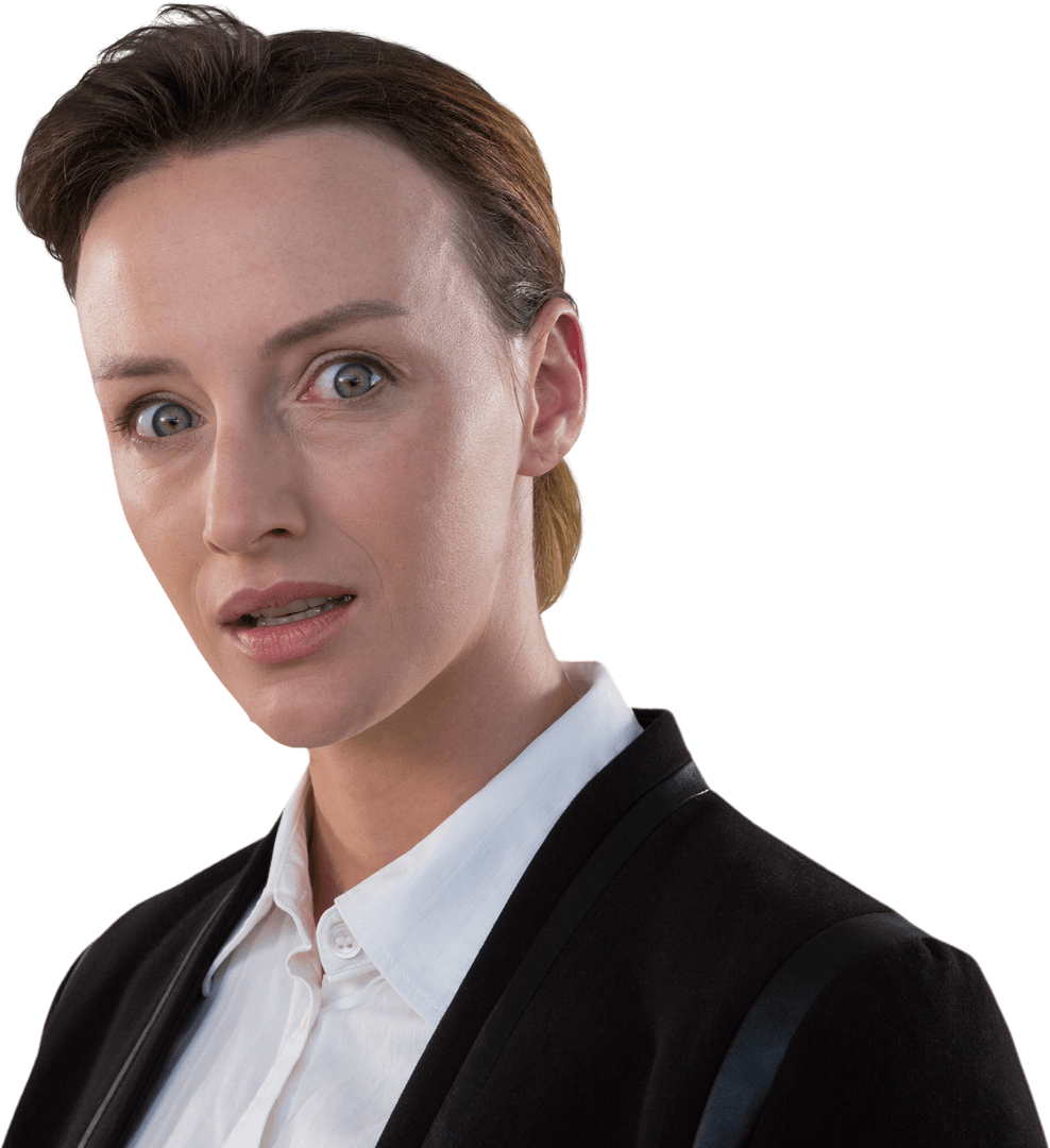Surprised Businesswoman Professional Expression Transparent Background
