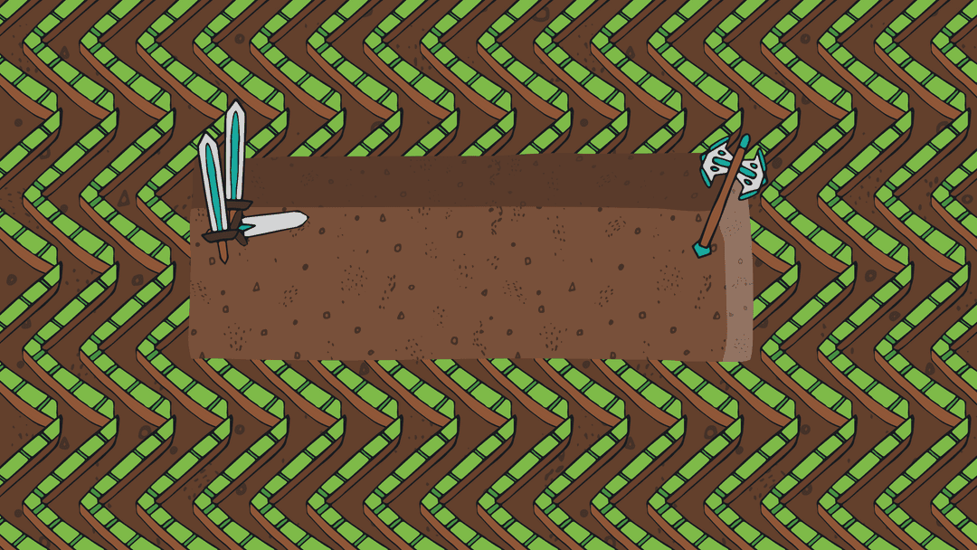 Transparent Debate Sword and Axe Animated Illustration Pattern