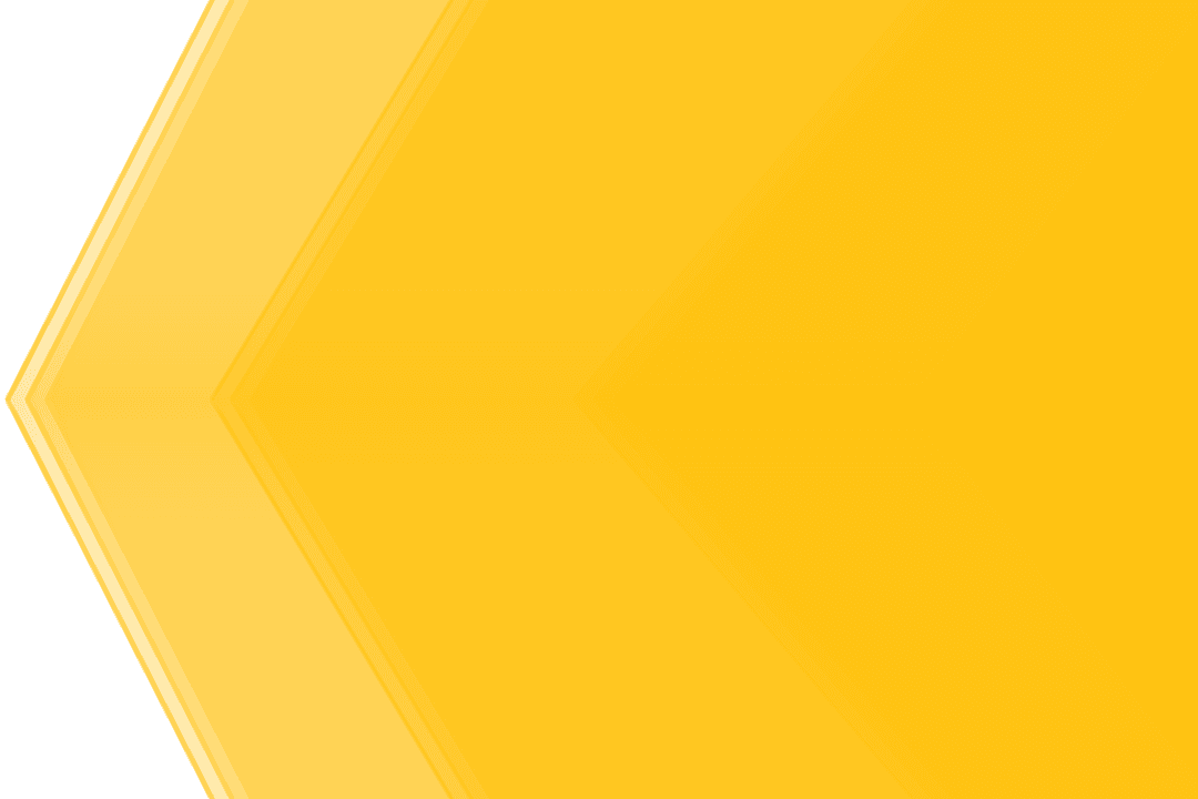 Bold Yellow Hexagonal Arrow on Transparent Background