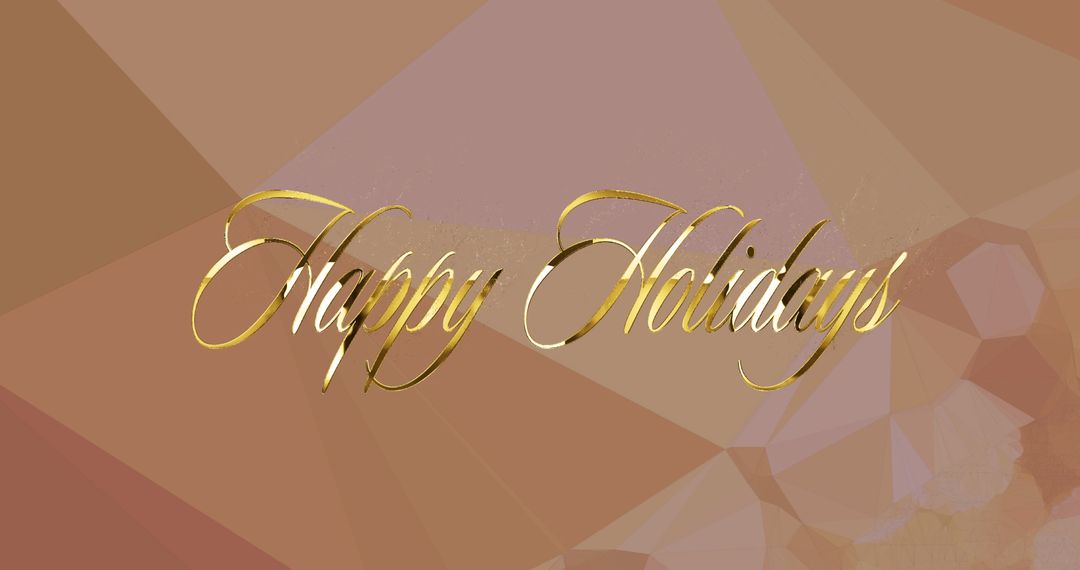 Elegant Happy Holidays Card on Geometric Background