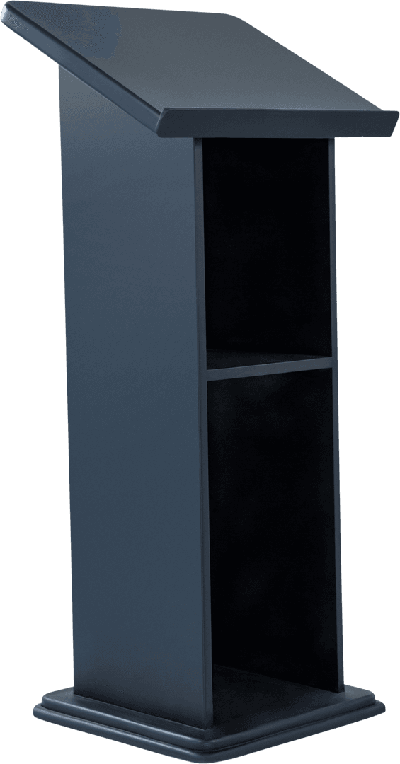 Black Platform for Speeches on Transparent Background