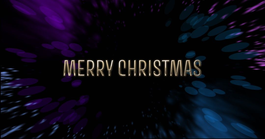 Merry Christmas Greeting with Vibrant Light Effects