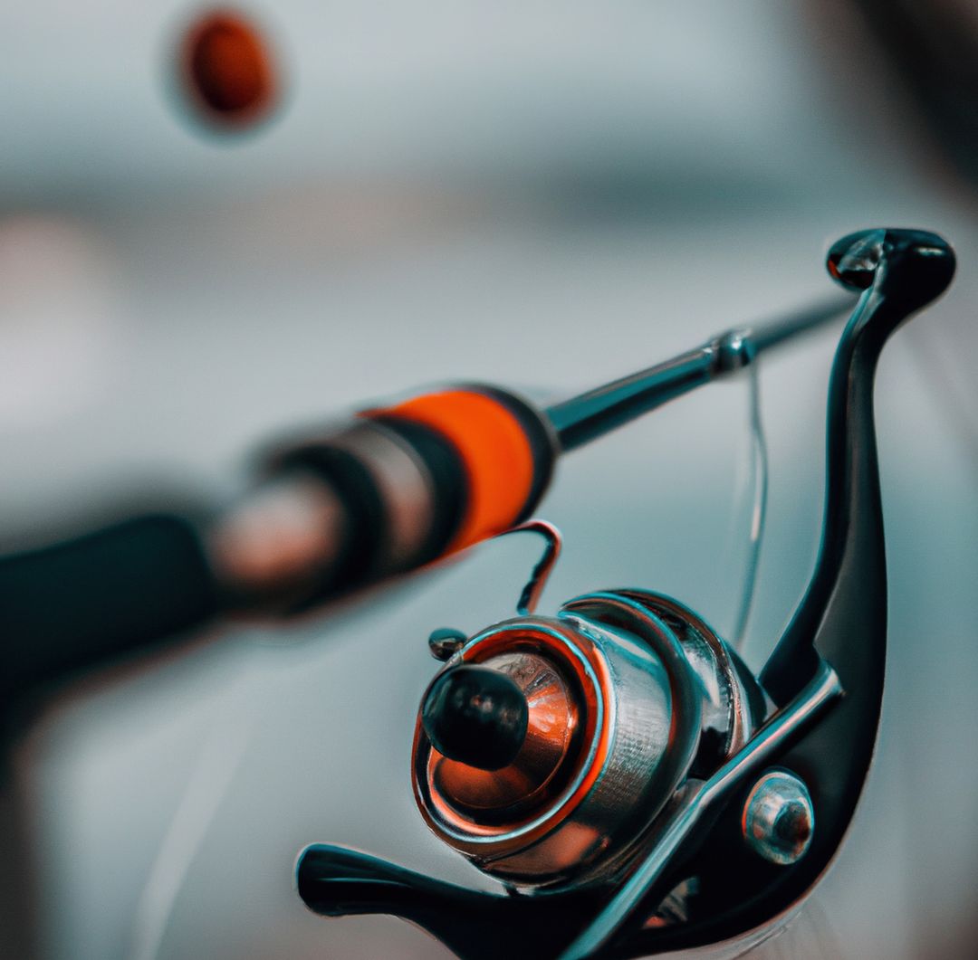 Image of close up of hand holding fishing rod with depth of field - Free Images, Stock Photos and Pictures on Pikwizard.com