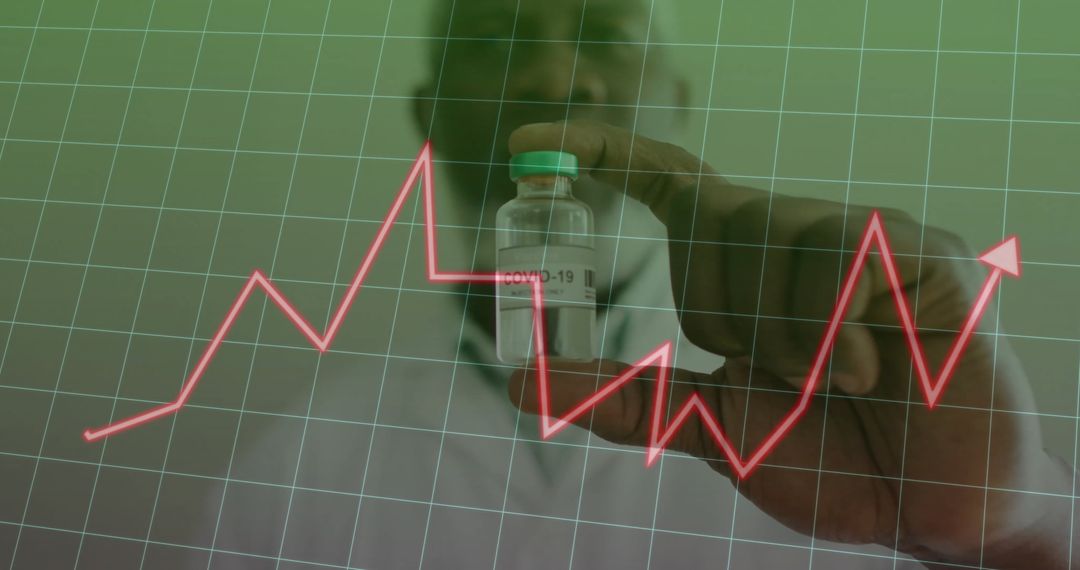 Medical Professional Analyzing COVID-19 Vaccine with Data Visualization