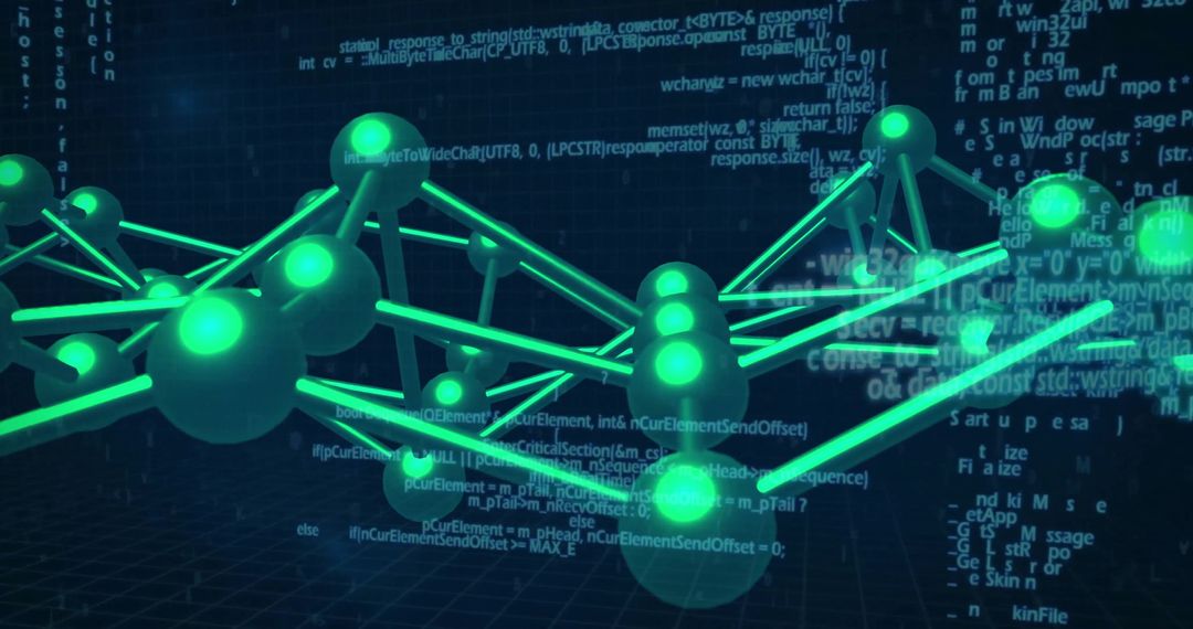 Futuristic DNA Strand Amidst Binary Coding