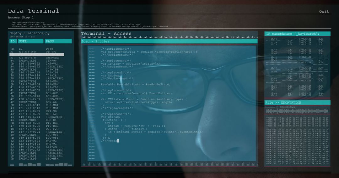 Cybersecurity Concept with Hacker Writing Code at Data Terminal - Free Images, Stock Photos and Pictures on Pikwizard.com