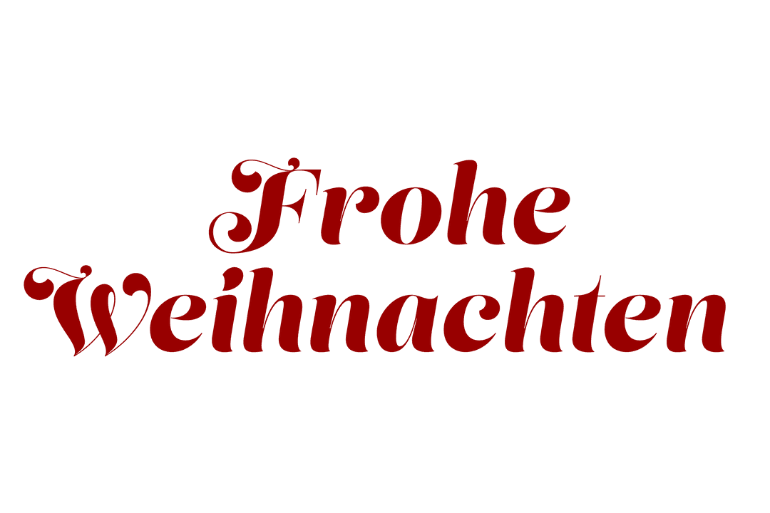 Frohe Weihnachten Text on Transparent Background