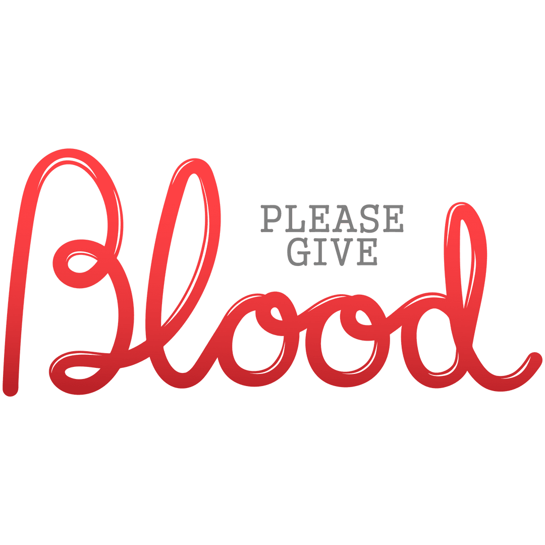 Transparent Digital Illustration Urging Blood Donation