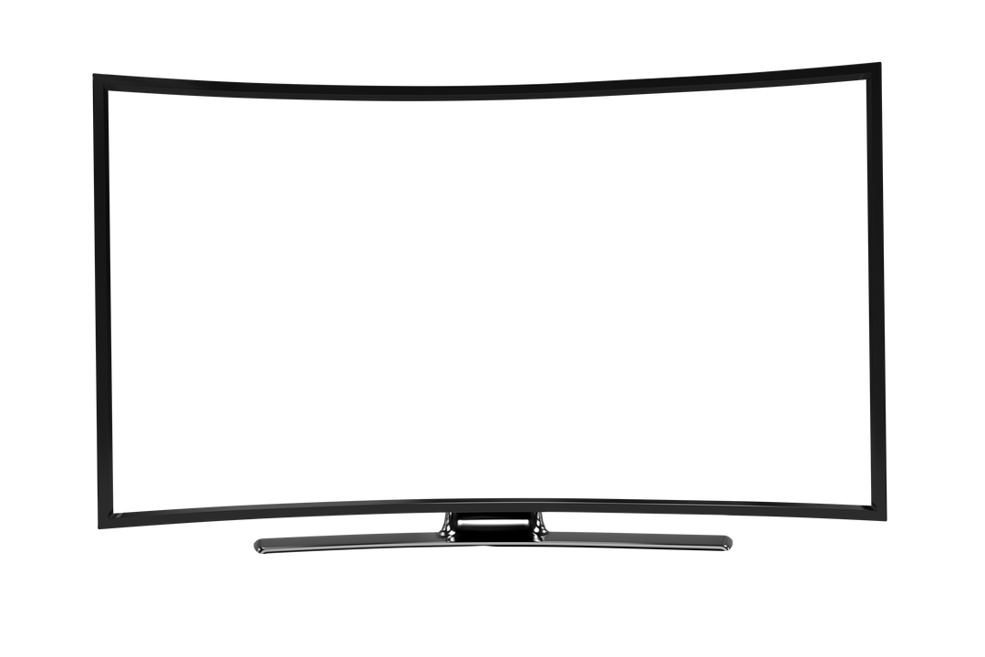 Curved TV with Blank Screen Transparent Background - Download Free Stock Images Pikwizard.com