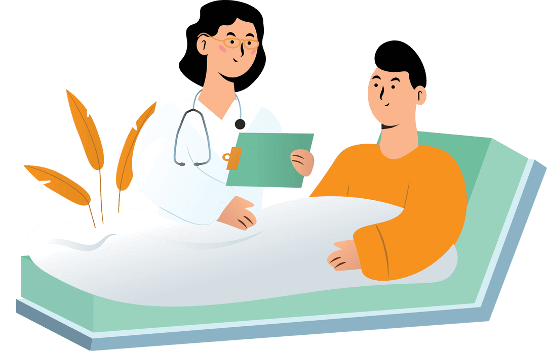 Transparent Background Vector of Doctor Consulting Patient