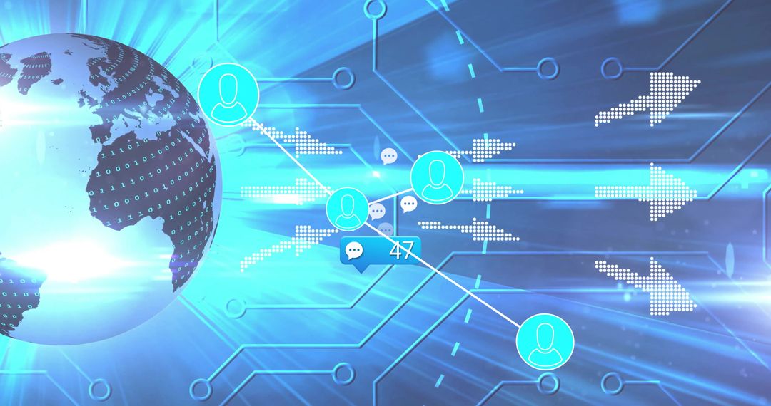 Global Network Technology and Communication Concept