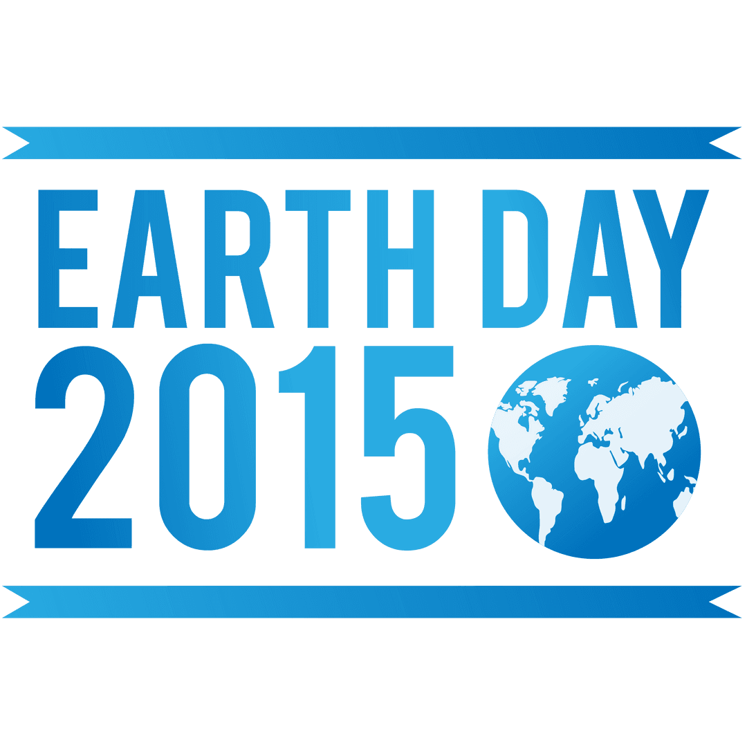 Earth Day 2015 Typography on Transparent Background