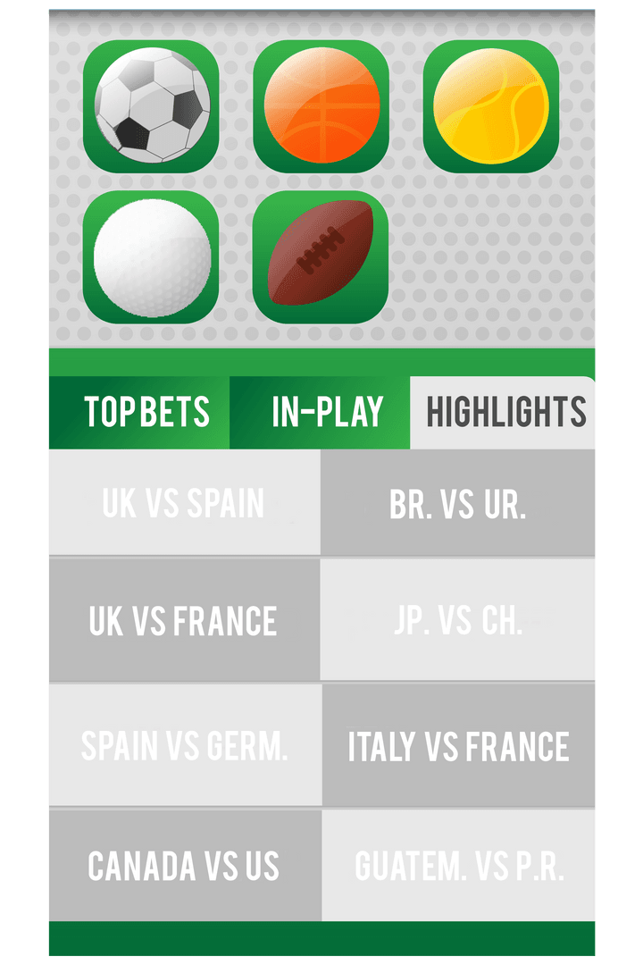 Digital Scoreboard with Team Matches on Transparent Background