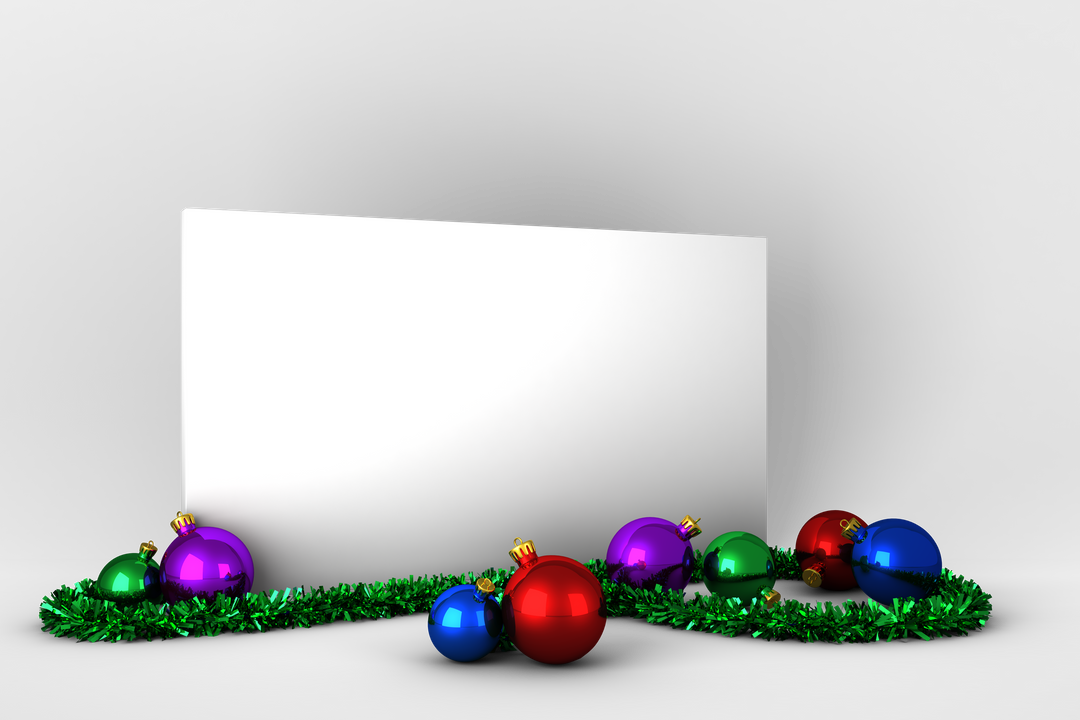 Transparent Christmas Poster with Colorful Ornament Design - Download Free Stock Images Pikwizard.com