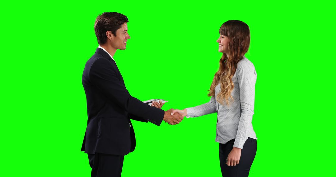 Professional Business Handshake on Green Screen Background - Free Images, Stock Photos and Pictures on Pikwizard.com