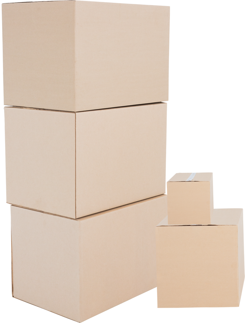 Transparent Stack of Cardboard Boxes Isolated on White Background - Download Free Stock Images Pikwizard.com