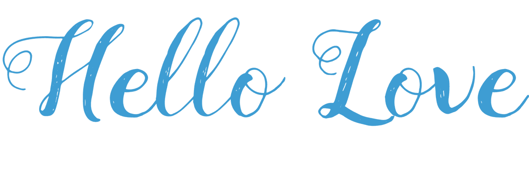 Transparent Romantic Script with Hello Love Text