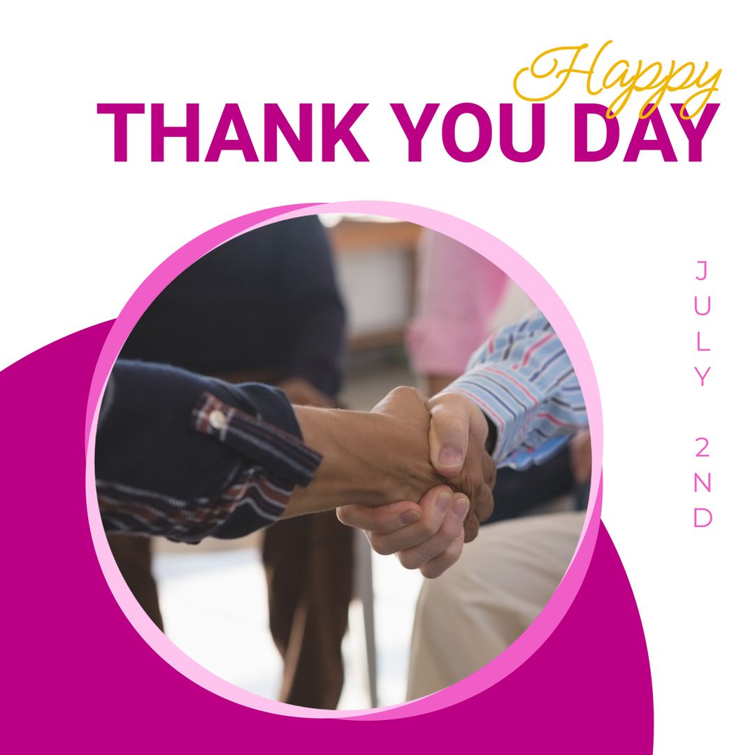 Celebrating Thank You Day with Multiracial Handshake
