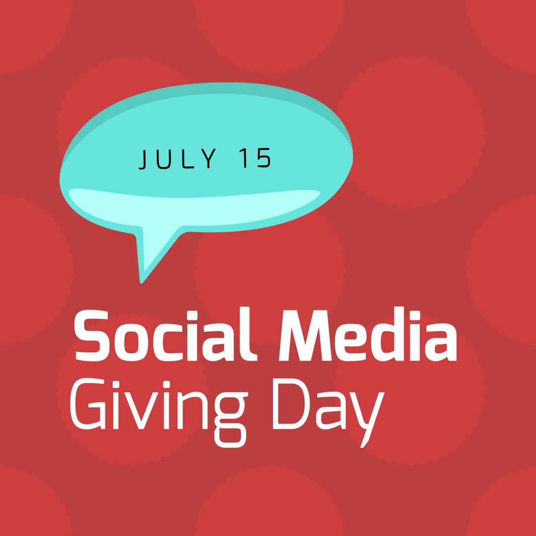Social Media Giving Day Banner with Speech Bubble and Date