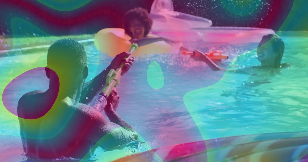 Joyful Summer Pool Party With Water Gun Fun