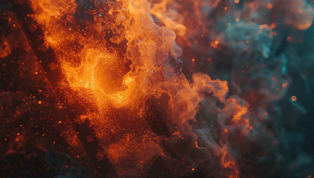 Swirling Particle Clouds with Energetic Ember Sparks