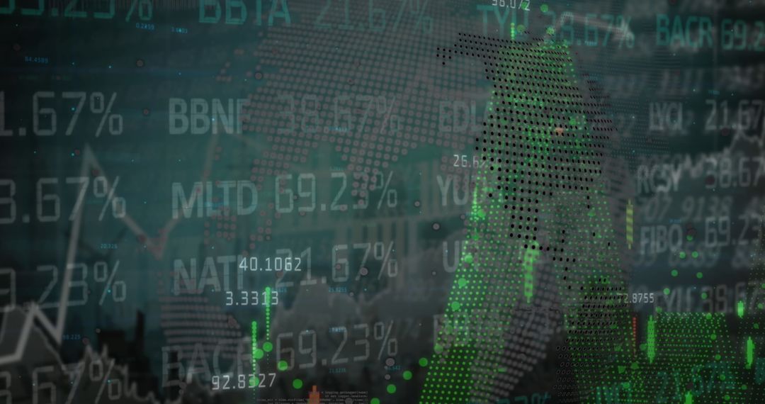 Abstract Financial Stock Market Data Imagery