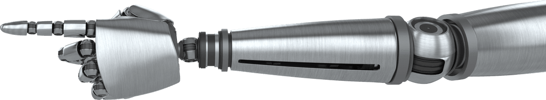Transparent Robotic Arm Illustration Demonstrating Robotics Technology