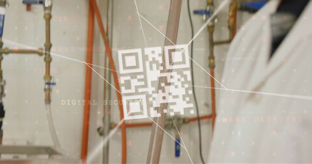 Digital Security Concept with QR Code in Laboratory - Free Images, Stock Photos and Pictures on Pikwizard.com