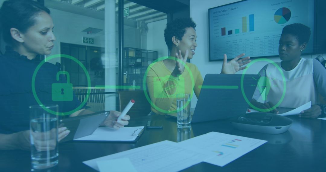 Business Team Discussing Online Security Strategies