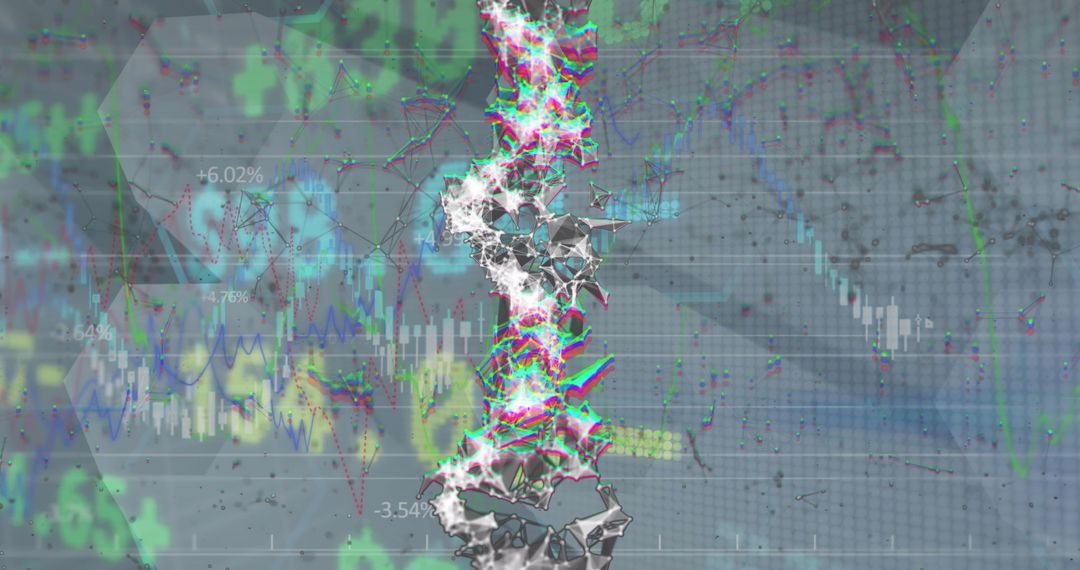 Digital Finance DNA Intertwine with Futuristic Data Interface