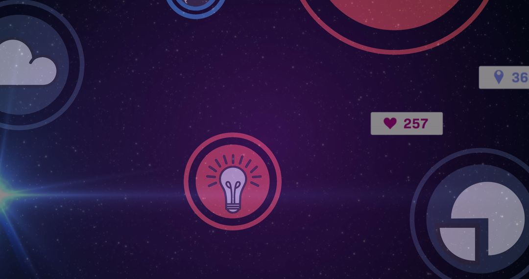 Digital Interface Social Media Concept with Icons