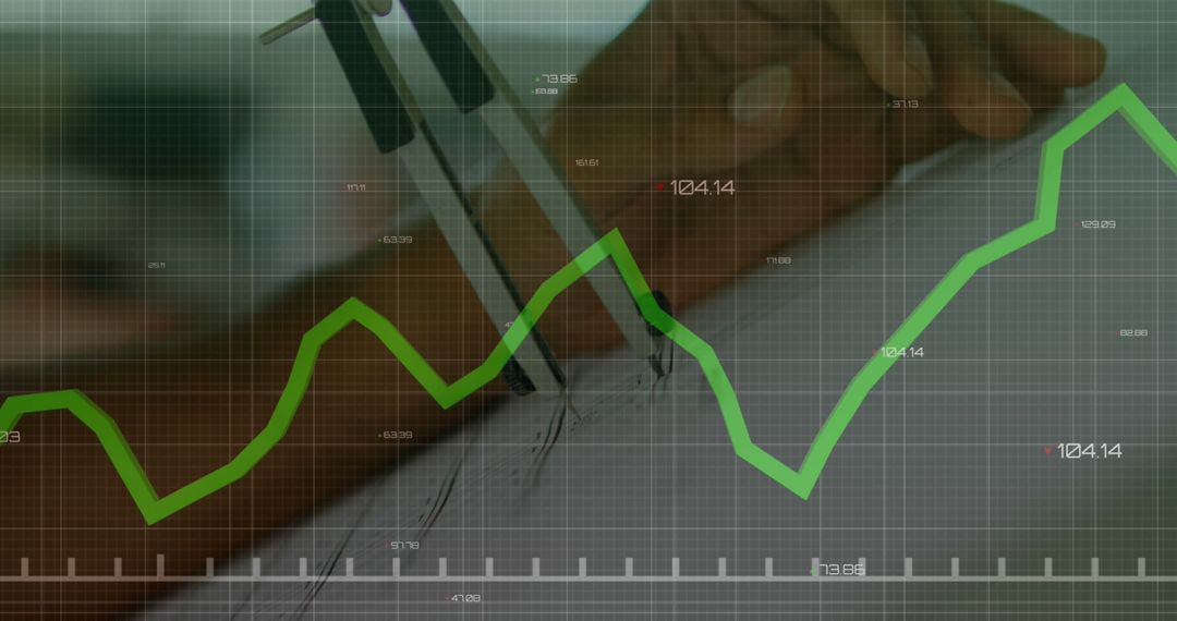 Hand Drawing Growth Chart with Green Line - Free Images, Stock Photos and Pictures on Pikwizard.com