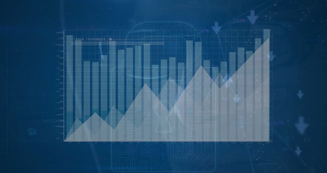 Futuristic Financial Data and Analytics Visualization