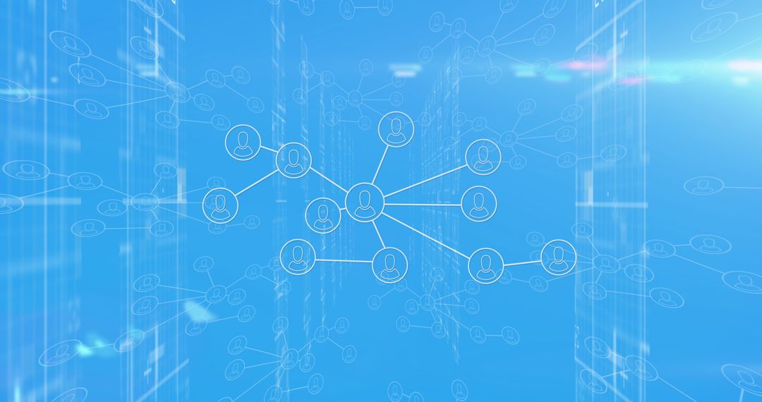 Digital Cloud Networking Concept with Media Icons