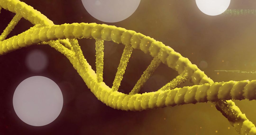 Abstract DNA Strand Highlighted by Soft Bokeh Background