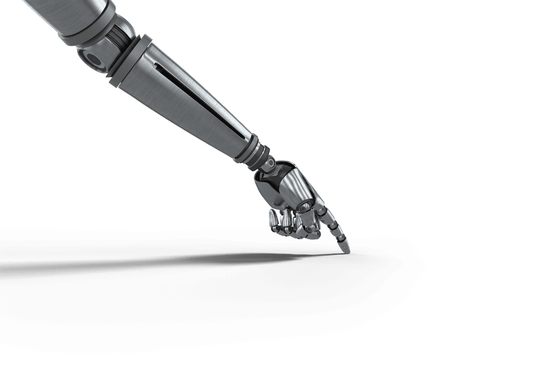 Transparent Robotic Arm Pointing with Precision on Isolated Background - Download Free Stock Images Pikwizard.com