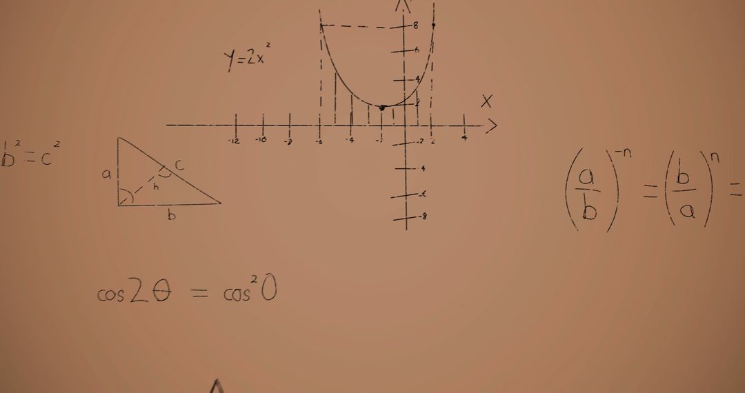 Mathematical Equations on Brown Background