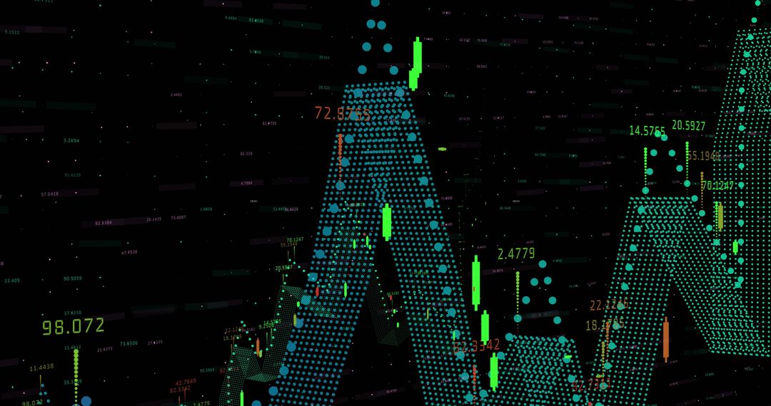 Digital Abstract with Growth Analysis Graphics