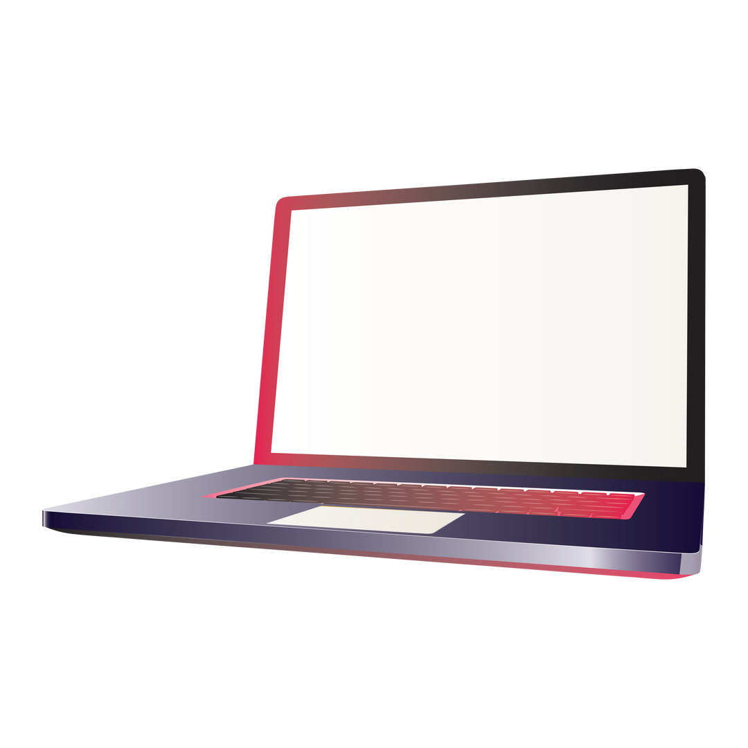 Modern Laptop With Blank Screen on Transparent Background - Download Free Stock Images Pikwizard.com