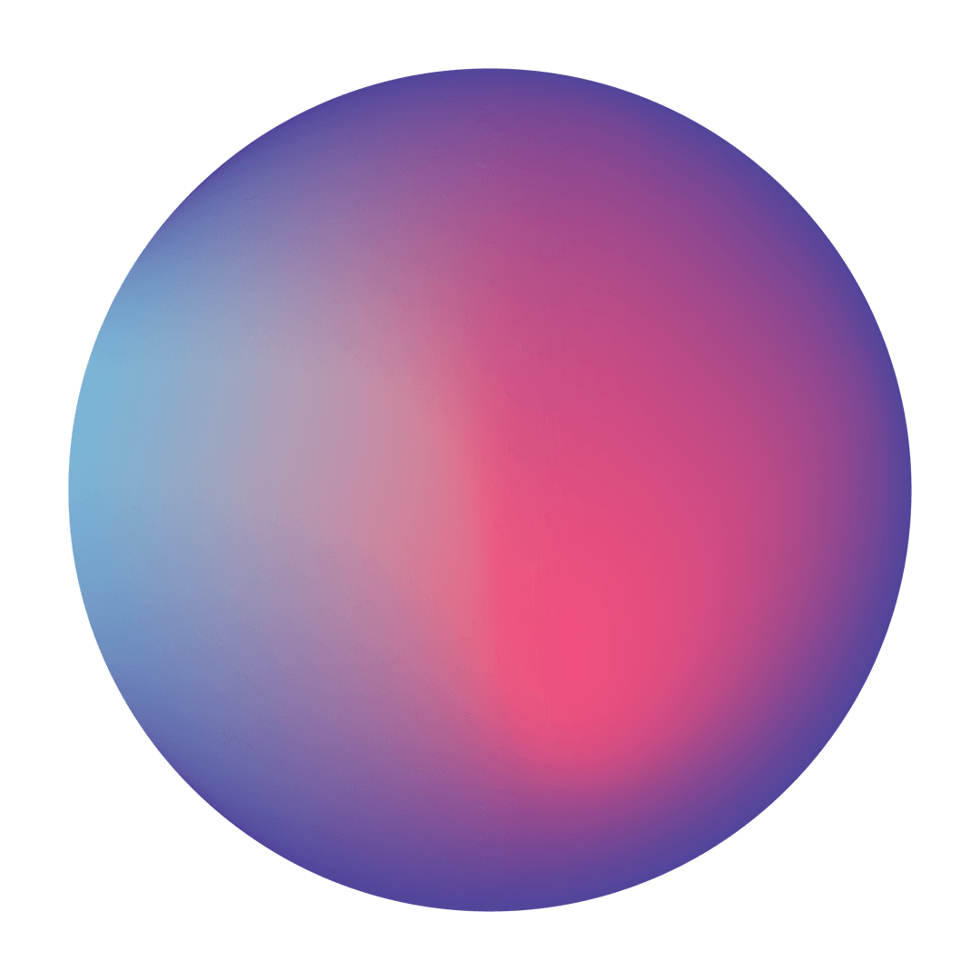 Colorful Abstract Gradient Circle on Transparent Background