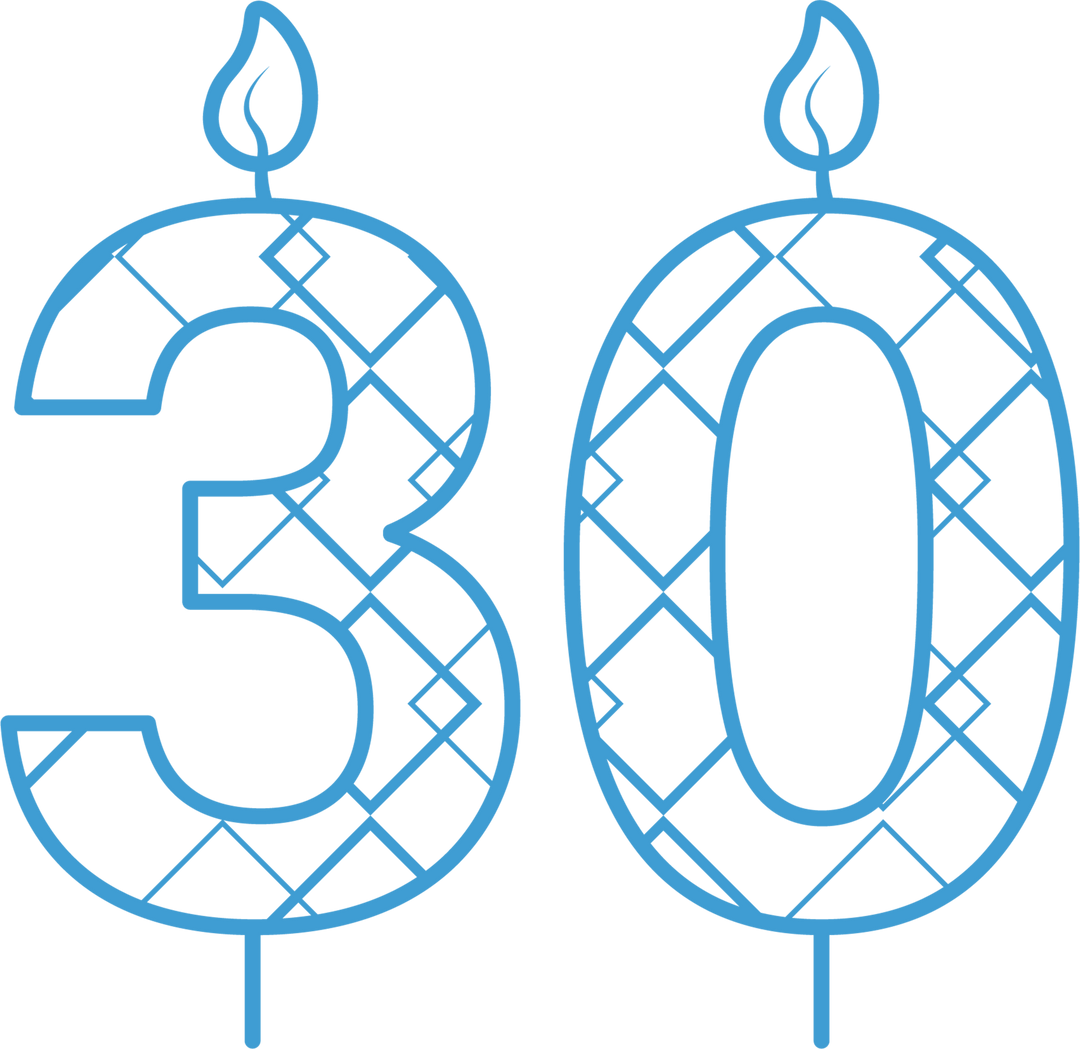 Transparent 30 Candle Illustration for Birthday and Celebration - Download Free Stock Images Pikwizard.com