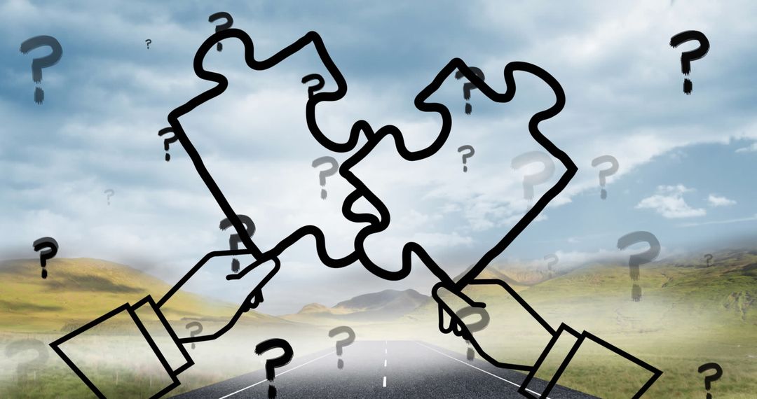 National Puzzle Day Concept Art with Question Marks