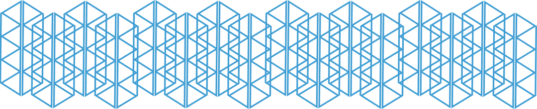 Abstract Blue Cubes Pattern on Transparent Background