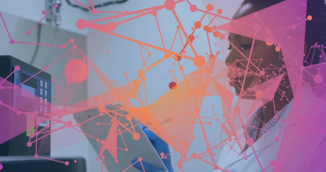 African American Female Scientist Analyzing Data in Modern Laboratory